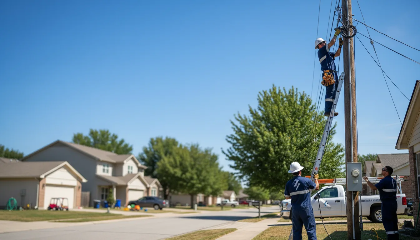 Residential electrician providing installation services in Lovington, IL